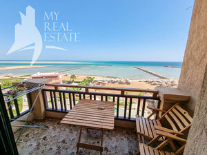 Full sea view furnished 2 bedroom apartment in a beachfront 