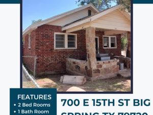 2 bedroom house for sale in Big Spring TX