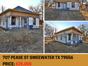 Wood sided property for sale in Sweetwater Tx