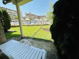 Pool view 1BR flat & garden for sale Royal sun Sunny beach 
