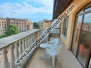 Pool view 1BR penthouse flat for sale Royal Sun Sunny beach 