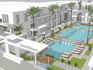 studio 42m with POOL view with 2 SWIMMING POOLS