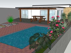 Three bedroom house with pool, garage and garden Portugal