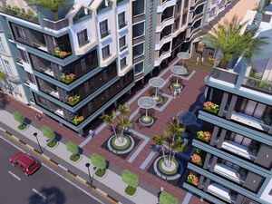 A 57 sqm apartment with a direct view of the swimming pool 
