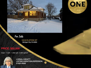 For Sale: $50,000 3 bed 1 bath 1,592 sqft 5,663 sqft 