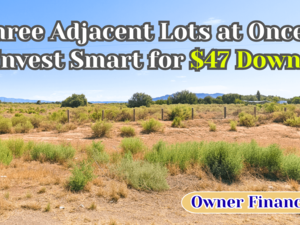 HUGE 3 Adjacent Corner Lots! 1.95-Acres for Just $47/Down