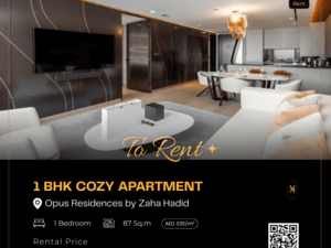 1 Bedroom Apartment for rent in Opus Residences Business Bay