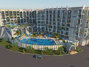 studio apartment 57sqm sea&street view for sale, in hurghada
