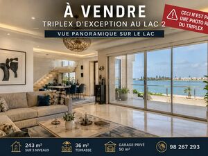 LUXURIOUS TRIPLEX IN LAC 2 WITH STUNNING LAKE VIEW