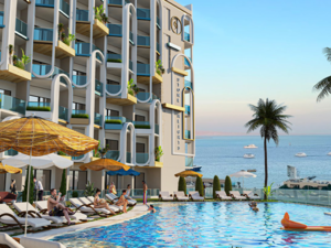 1bedoom apartment 78sqm sea pool view for sale in hurghada