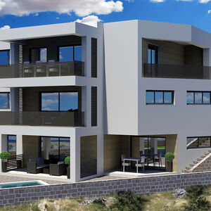 Luxurious new build designer villa with panoramic sea views