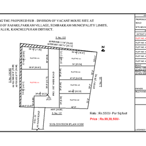 Individual Villa PLOTS for Sale @ RAJAKILPAKKAM,CHENNAI