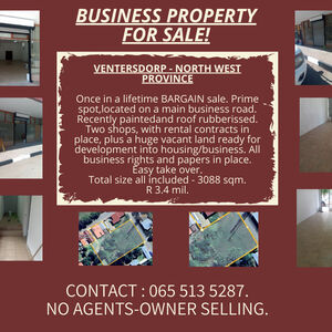 Business property for sale - Ventersdorp - BARGAIN