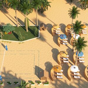 One bedroom 54m with sea view with a private beach hurghada 
