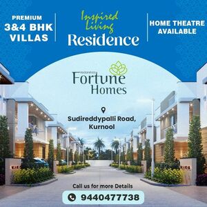 Luxurious 3BHK and 4BHK Duplex Villas with home theater Kurn