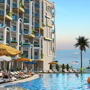  Apartment 73m sea & pool view in el hadabaa