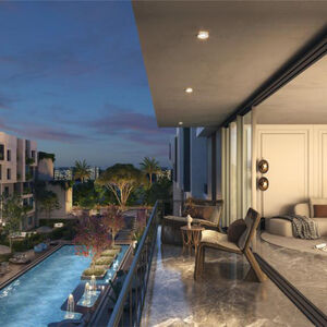 New 48m2 studio with sea and pool view in Platinum Resort