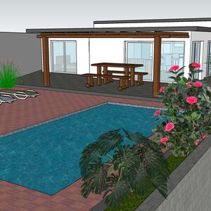 Three bedroom house with pool, garage and garden Portugal