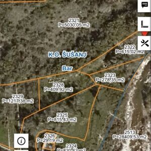 Susanj-Bar, 24 ares, 1 km from the sea