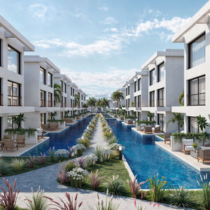 Split-level 1-bed duplex with terrace and open layout.