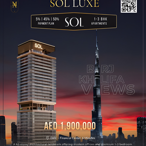 1-Bedroom Apartment for sale in Sol Luxe, Dubai for AED 1.9M