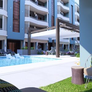 1bedroom apartment 65sqm pool view for sale,hurghada,red sea