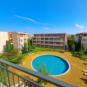Studio with pool View in Nessebar Fort Club, Sunny Beach