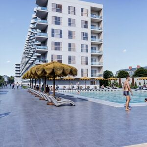 Big Sea-View Studio with balcony and private beach