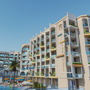 1bedroom apartment 69sqm sea&pool view for sale, in hurghada