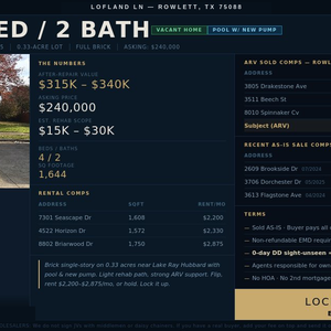 🏡 Rowlett, TX 75088 | Off-Market Investor Opportunity
