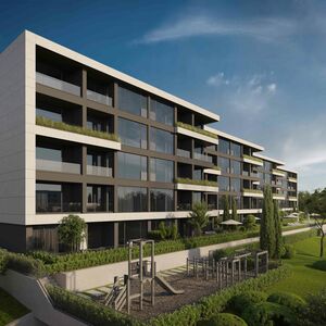 Two-Bedroom Apartment with a Yard and Garage in Alen Mak A