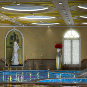 Unfinished spa centre and fitness project or other business 
