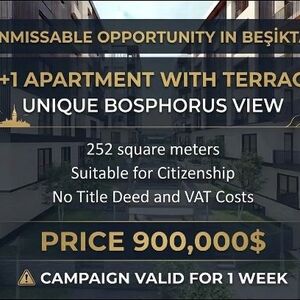 Last chance for a sea view apartment in Beşiktaş!