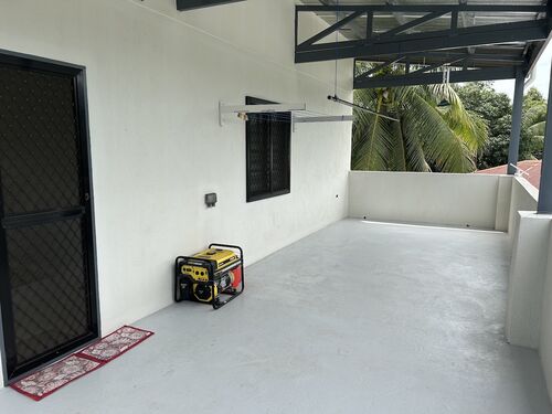 Upstairs covered area
