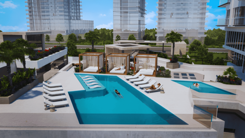 rooftop penthouse, pool