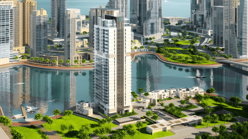 mansion and apartments