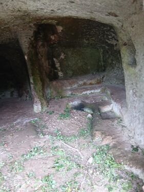 Rock interior with carved