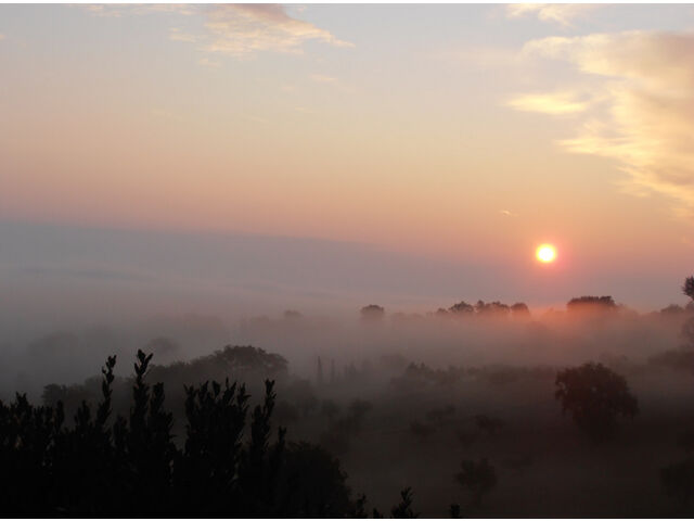 Sunrise view in winter