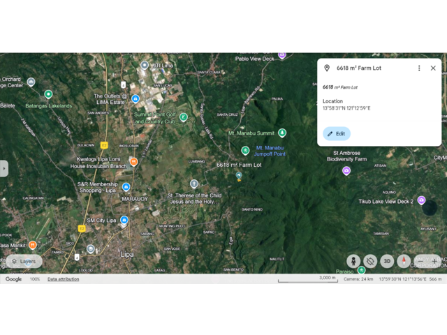 Lot w/in 6km radius