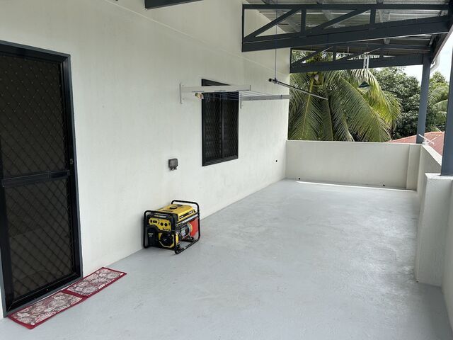 Upstairs covered area