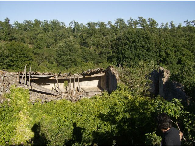 Roof view of ruin