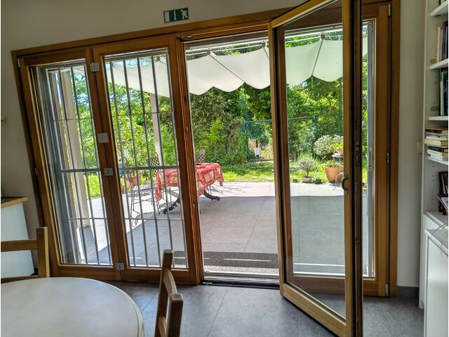 Vista patio dalla sala 